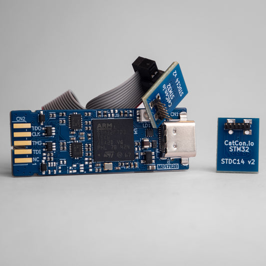 STLINK-V3MINIE programmer + x2 CatCon Adapter for Kiisu